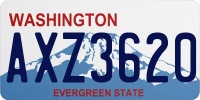 WA license plate AXZ3620
