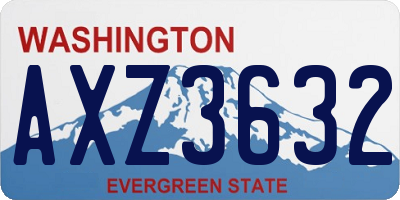 WA license plate AXZ3632