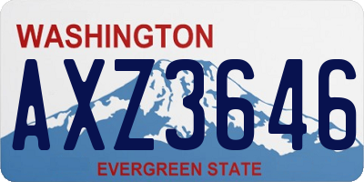 WA license plate AXZ3646