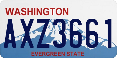 WA license plate AXZ3661