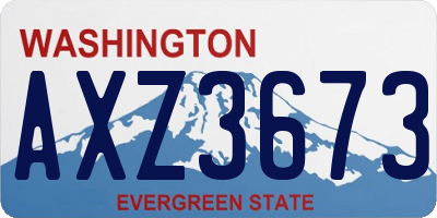 WA license plate AXZ3673