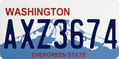 WA license plate AXZ3674