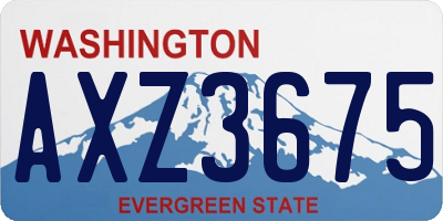 WA license plate AXZ3675