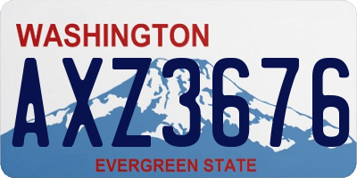WA license plate AXZ3676