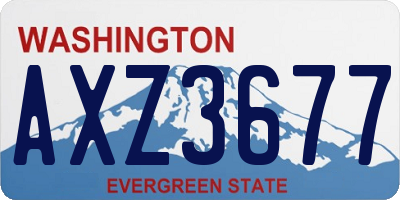 WA license plate AXZ3677