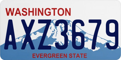 WA license plate AXZ3679