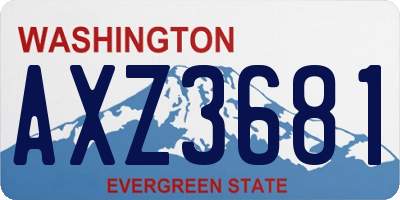 WA license plate AXZ3681