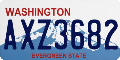WA license plate AXZ3682