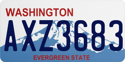 WA license plate AXZ3683