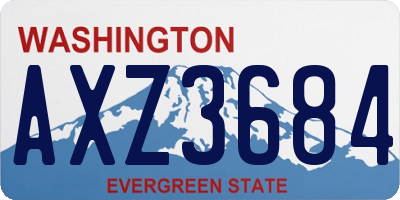 WA license plate AXZ3684