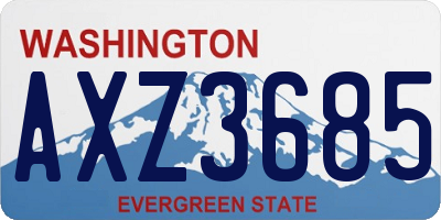 WA license plate AXZ3685