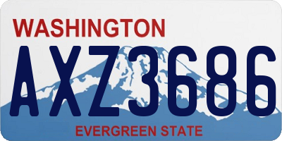 WA license plate AXZ3686