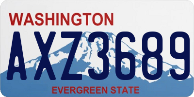 WA license plate AXZ3689