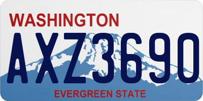 WA license plate AXZ3690