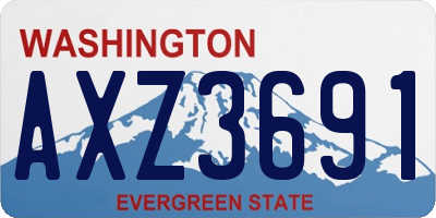 WA license plate AXZ3691