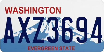 WA license plate AXZ3694