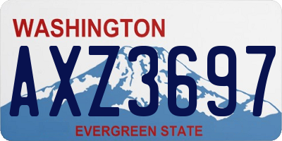 WA license plate AXZ3697