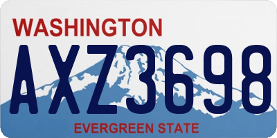 WA license plate AXZ3698