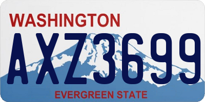 WA license plate AXZ3699