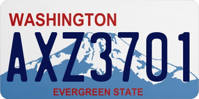WA license plate AXZ3701