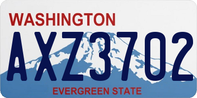 WA license plate AXZ3702