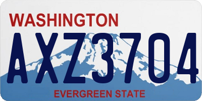 WA license plate AXZ3704