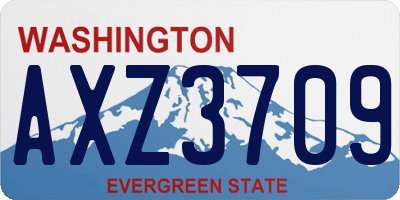 WA license plate AXZ3709