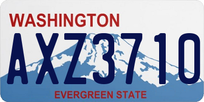 WA license plate AXZ3710