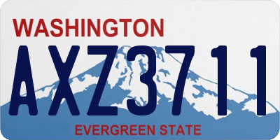 WA license plate AXZ3711