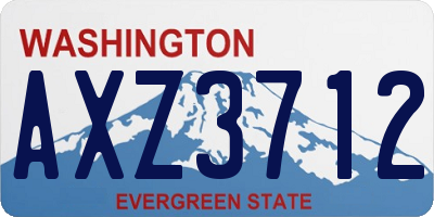 WA license plate AXZ3712