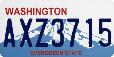 WA license plate AXZ3715