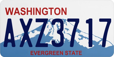 WA license plate AXZ3717