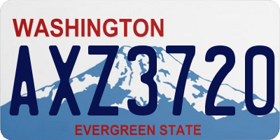 WA license plate AXZ3720