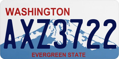 WA license plate AXZ3722