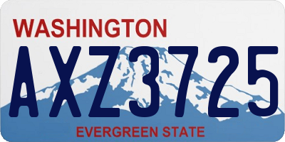WA license plate AXZ3725