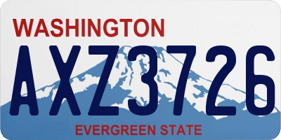 WA license plate AXZ3726