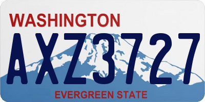 WA license plate AXZ3727