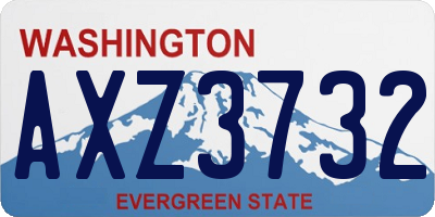 WA license plate AXZ3732