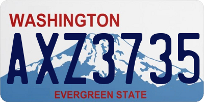 WA license plate AXZ3735