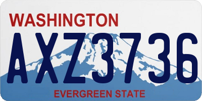 WA license plate AXZ3736