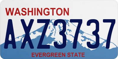 WA license plate AXZ3737