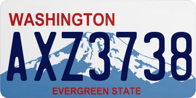 WA license plate AXZ3738