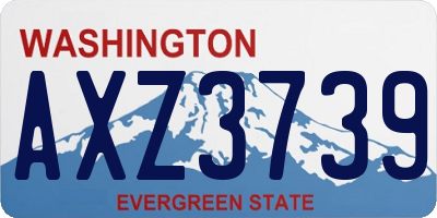 WA license plate AXZ3739