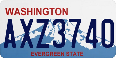 WA license plate AXZ3740