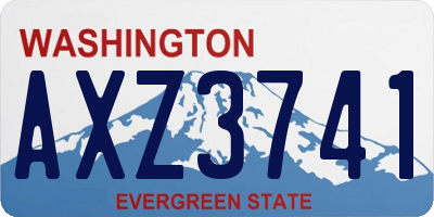 WA license plate AXZ3741