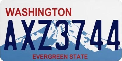 WA license plate AXZ3744