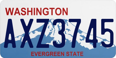 WA license plate AXZ3745