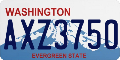 WA license plate AXZ3750