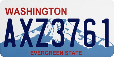 WA license plate AXZ3761