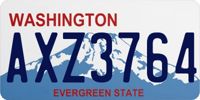 WA license plate AXZ3764